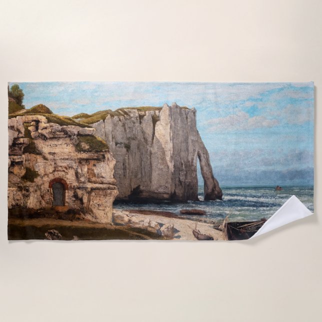 Toalla De Playa Gustave Courbet - Acantilados en Etretat después d (Anverso)