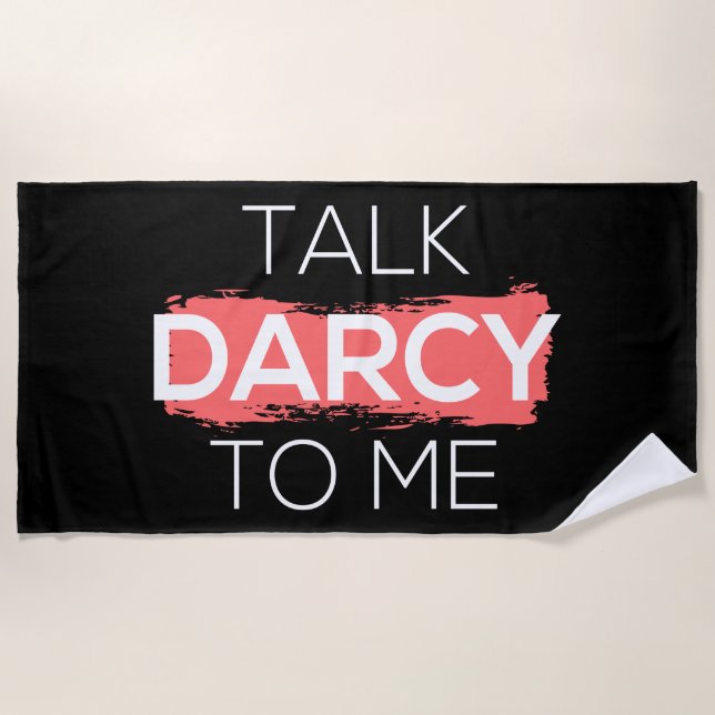 Toalla De Playa Hable Darcy Conmigo (Anverso)