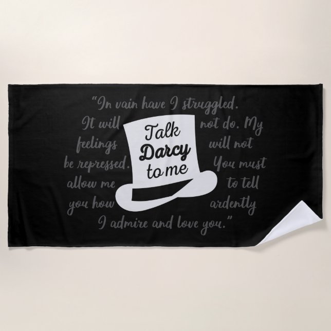 Toalla De Playa Hable Darcy Conmigo (Anverso)