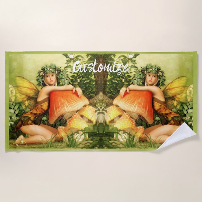 Toalla De Playa Hadas de hongo Thunder_Cove (Anverso)