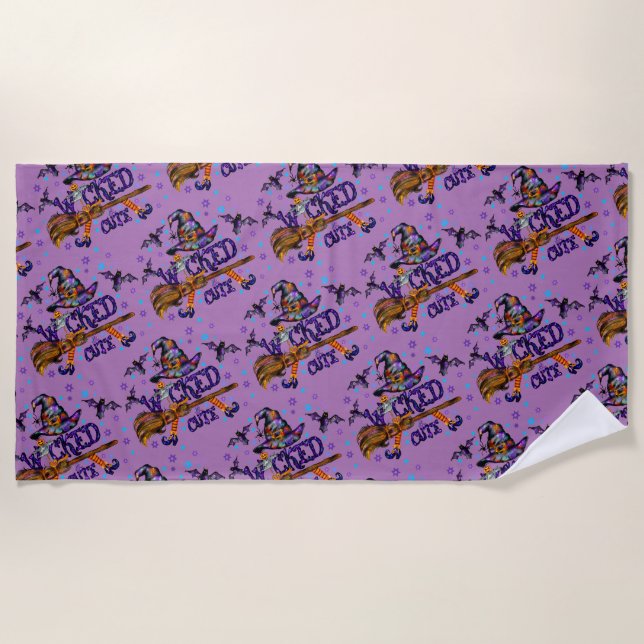 Toalla De Playa Halloween Curte Wicks Witch (Anverso)