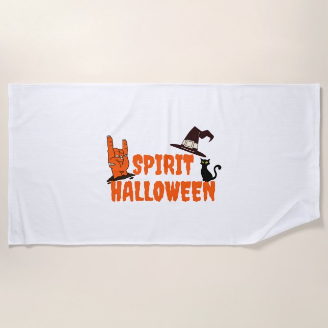 Toalla De Playa Halloween espiritual (Anverso)