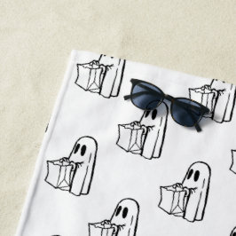 Toalla De Playa Halloween, Fantasma Blanco Lindo, Truco o Trato, B
