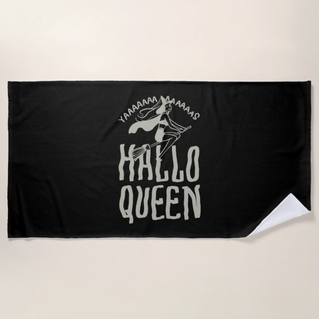 Toalla De Playa Halloween Hallo Queen (Anverso)