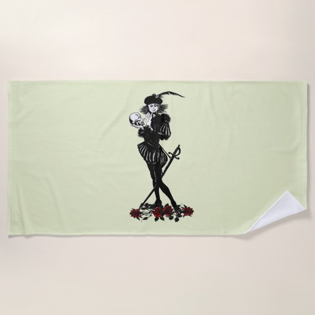 Toalla De Playa Hamlet The Bard Lime Green (Anverso)