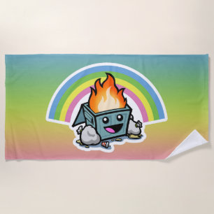 Toalla de playa "Happy Little Dumpster Fire"