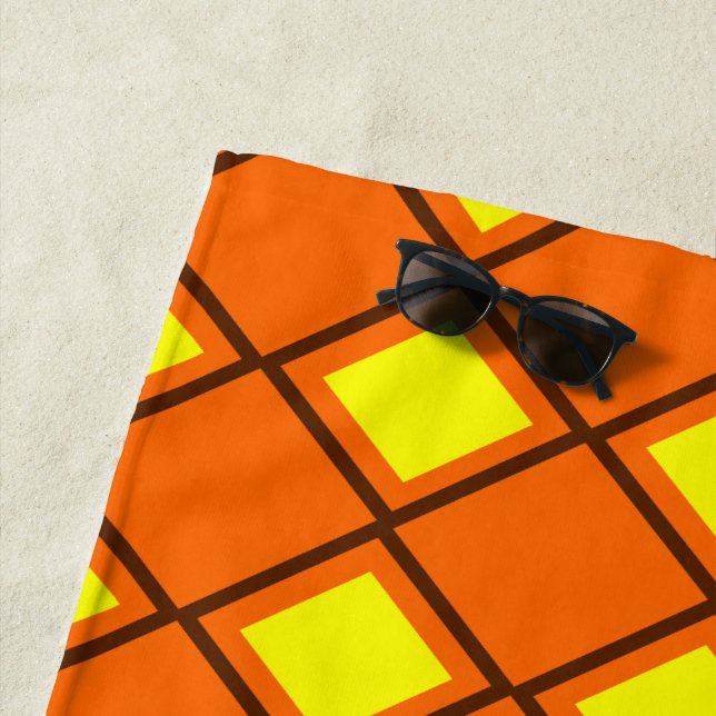 Toalla De Playa Harlequin de los años 70 (In situ)