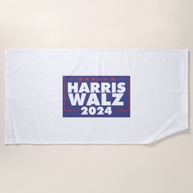TOALLA DE PLAYA HARRIS WALZ 2024 (Anverso)