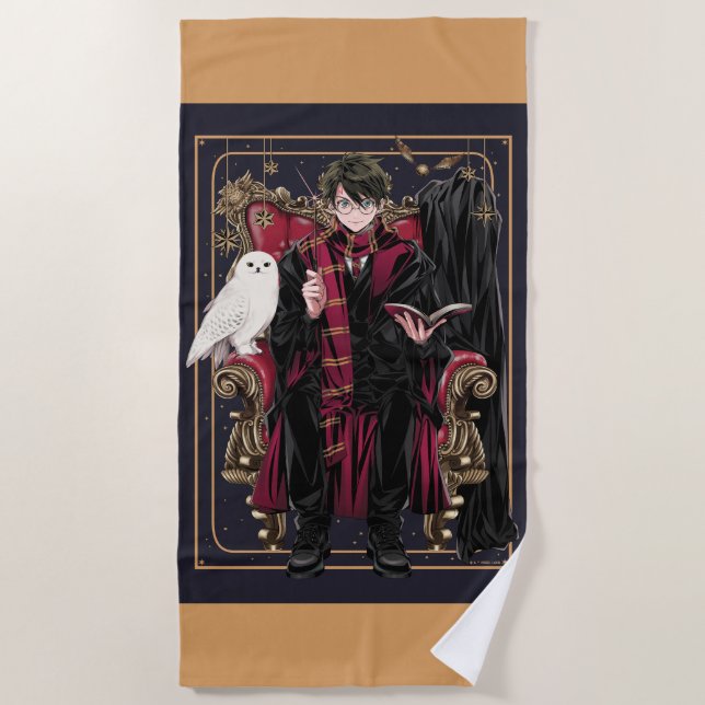 Toalla De Playa HARRY POTTER™ | Anime HARRY POTTER™ Sentado (Anverso)