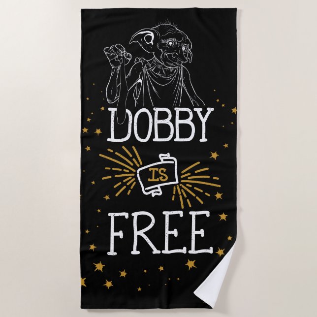 Toalla De Playa Harry Potter | Dobby es libre (Anverso)