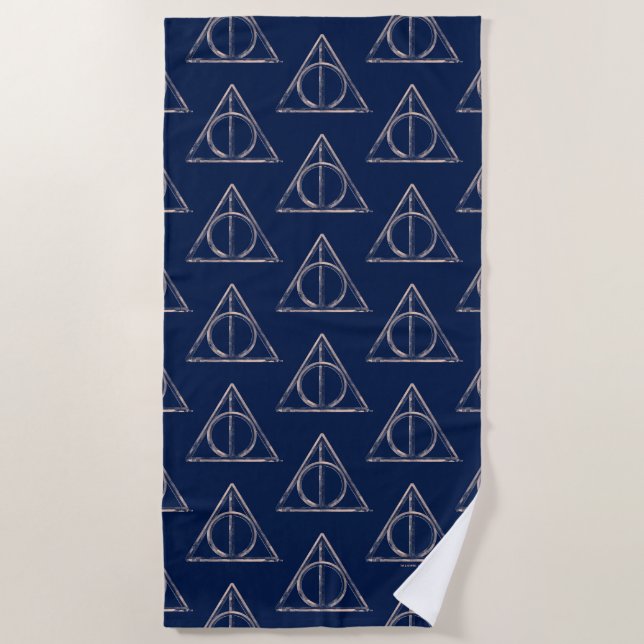 Toalla De Playa Harry Potter | Dones Mortales Acuarela (Anverso)