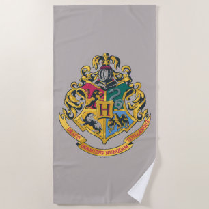 Toalla De Playa Harry Potter   Escudo de Hogwarts - Color Completo