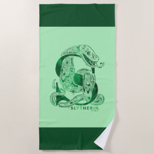 Toalla De Playa Harry Potter   Gráfico Aguamenti SLYTHERIN™