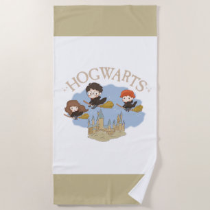 Toalla De Playa HARRY POTTER™, Hermione y Ron vuelan sobre HOGWART