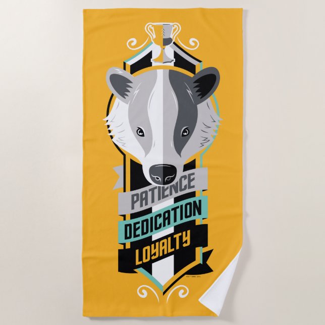 Toalla De Playa Harry Potter | HUFFLEPUFF™ House Travelodge Sigil (Anverso)