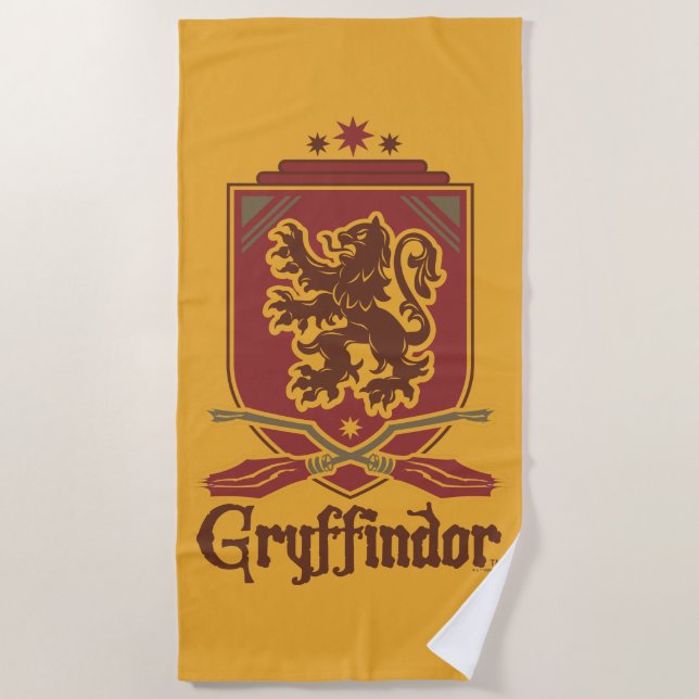 Toalla De Playa Harry Potter | Tarjeta Gryffindor QUIDDITCH™ (Anverso)