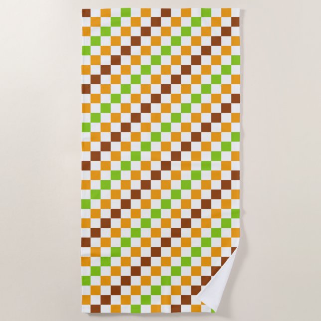 Toalla De Playa Harvest diagonal checkerboard pattern (Anverso)