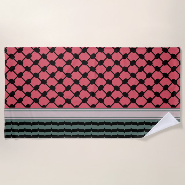 Toalla De Playa Hatta Keffiyeh Kufiya Folk (Anverso)
