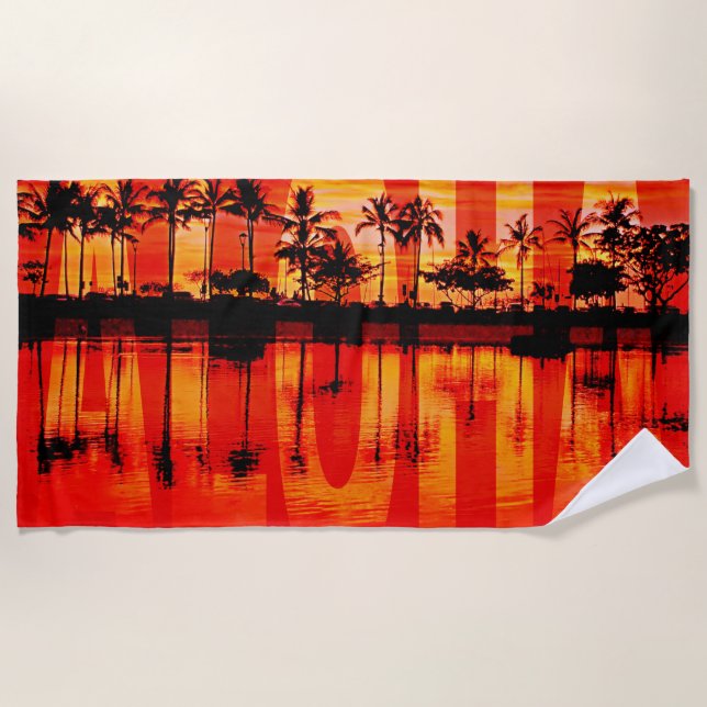 Toalla De Playa hawai aloha (Anverso)