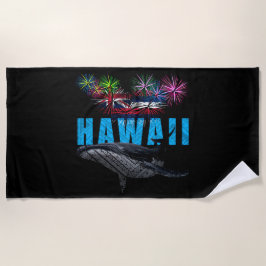 TOALLA DE PLAYA HAWAII NYE POLYNESIAN TRIBAL HUMPBACK