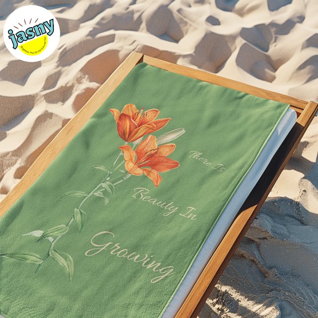 Toalla De Playa Hay belleza en los crecientes alirios de tigres fl (Subido por el creador)