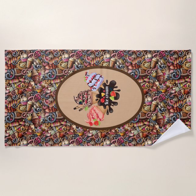 Toalla De Playa Helado (Anverso)