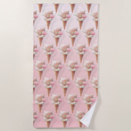 Toalla De Playa Helado Kitty - Rosy & Dreamy