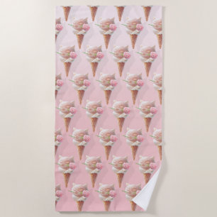 Toalla De Playa Helado Kitty - Rosy & Dreamy