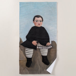 Toalla De Playa Henri Rousseau - Niño sobre las rocas