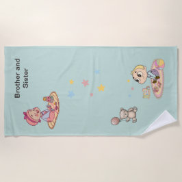 Toalla De Playa Hermano y hermana