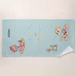 Toalla De Playa Hermano y hermana