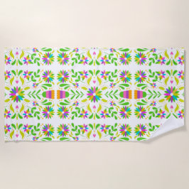 Toalla De Playa Hermosas flores mexicanas exóticas