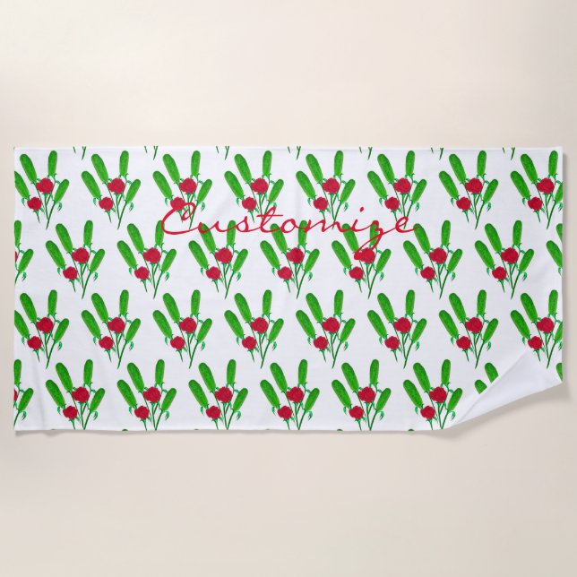 Toalla De Playa Hermoso Bouquet Pickle con RosesThunder_Cove (Anverso)