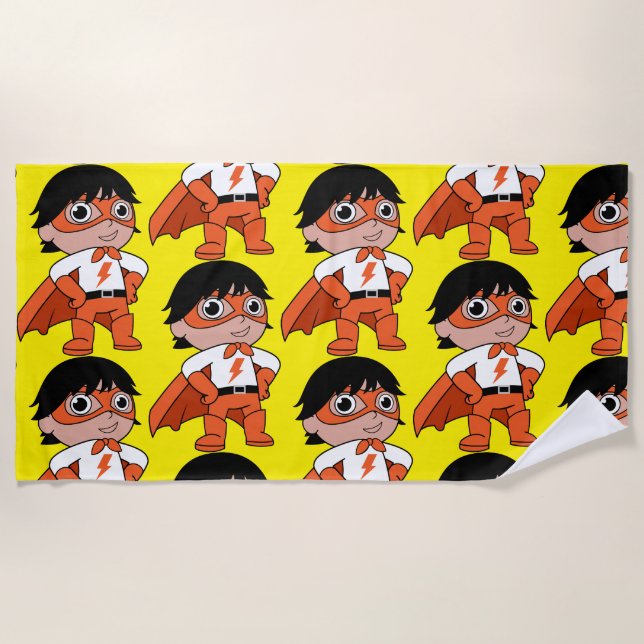 Toalla De Playa Héroe de acción de Super Boy (Anverso)