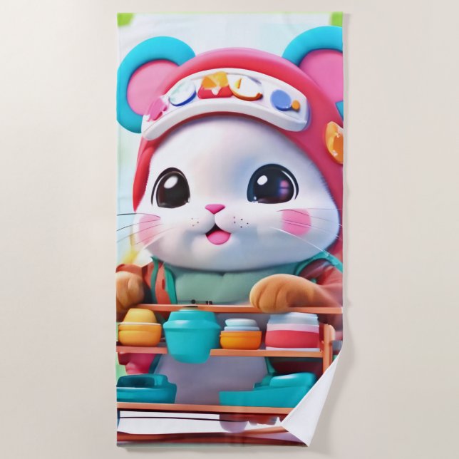 Toalla De Playa Héroe de entrega de Hamster (Anverso)