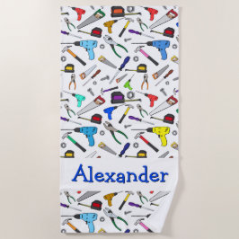 Toalla De Playa Herramientas de la mano y modelo personalizados