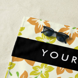 Toalla De Playa Hibiscus amarillo, Naranja Hibiscus, su nombre