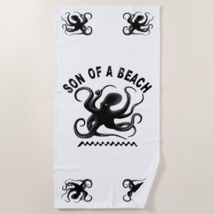 Toalla De Playa Hijo de una playa - Diseño de un bollo para el ama