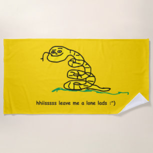 Toalla De Playa Hisssss Déjame Solo Muchachos Parodia de Gadsden