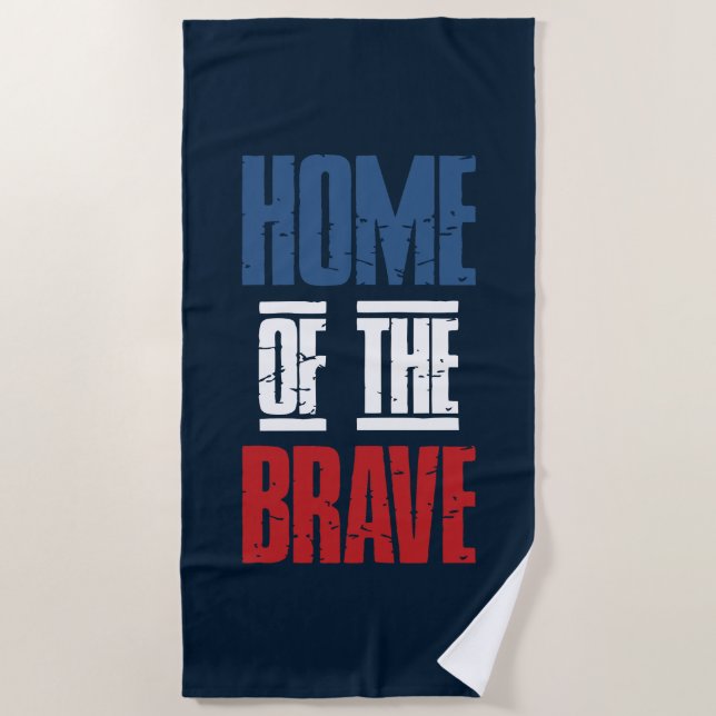 Toalla De Playa Hogar de los valientes (Anverso)