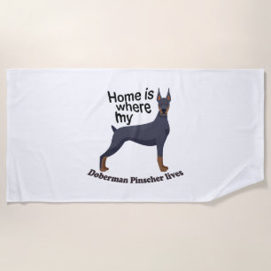 Toalla De Playa Hogar Doberman