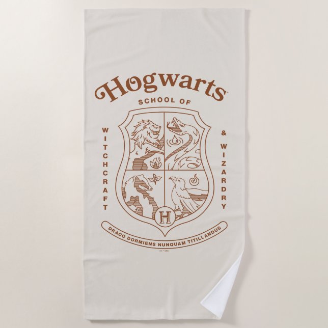 Toalla De Playa HOGWARTS™ School of Witchcraft and Wizardry Crest (Anverso)