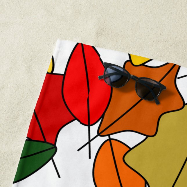 Toalla De Playa Hojas (In situ)