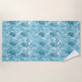 Toalla De Playa Hojas azules de Aloha Aqua Tropical