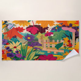 Toalla De Playa Hojas otoñales