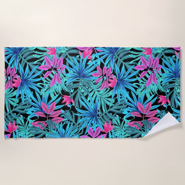 Toalla De Playa Hojas tropicales (Anverso)