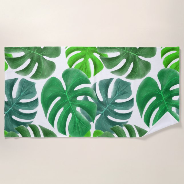 Toalla De Playa Hojas tropicales (Anverso)