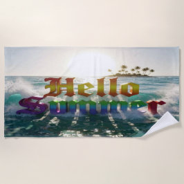 Toalla De Playa Hola Temporada de Aventuras de Verano