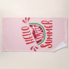 Toalla De Playa Hola, verano dulce