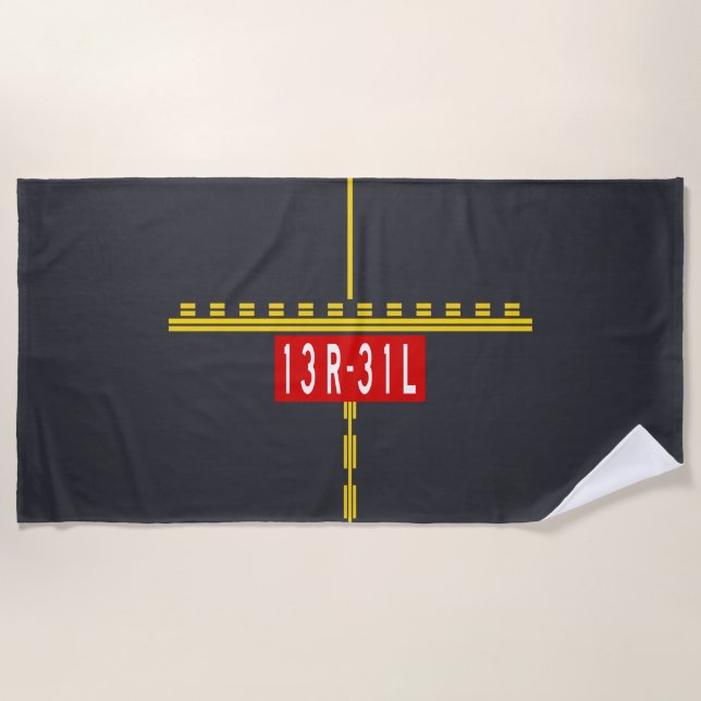 Toalla De Playa Holding Point Marking 13R-31L (Anverso)